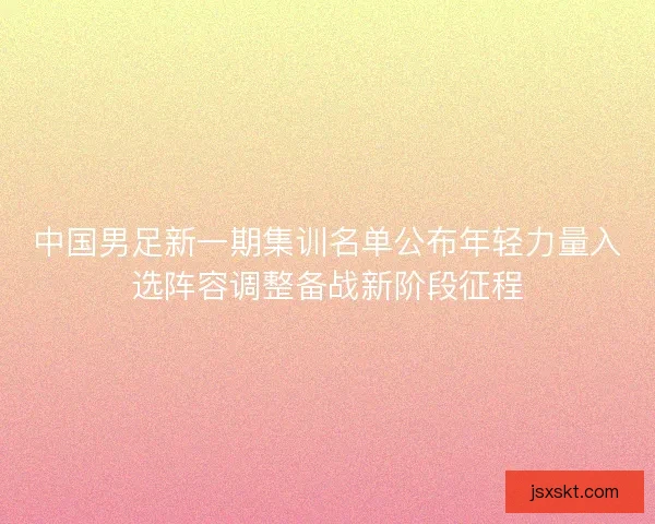 中国男足新一期集训名单公布年轻力量入选阵容调整备战新阶段征程
