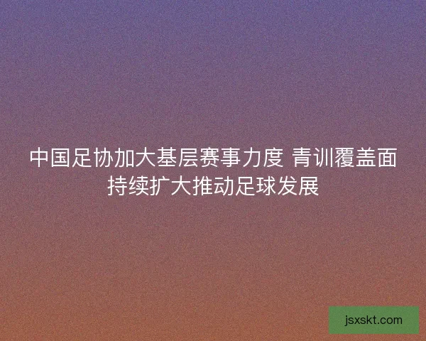 中国足协加大基层赛事力度 青训覆盖面持续扩大推动足球发展