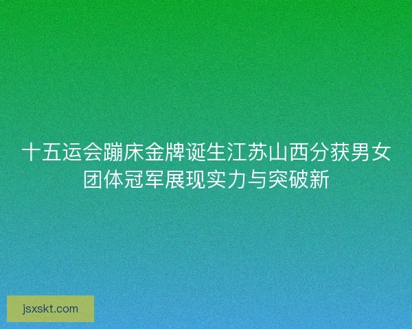 十五运会蹦床金牌诞生江苏山西分获男女团体冠军展现实力与突破新